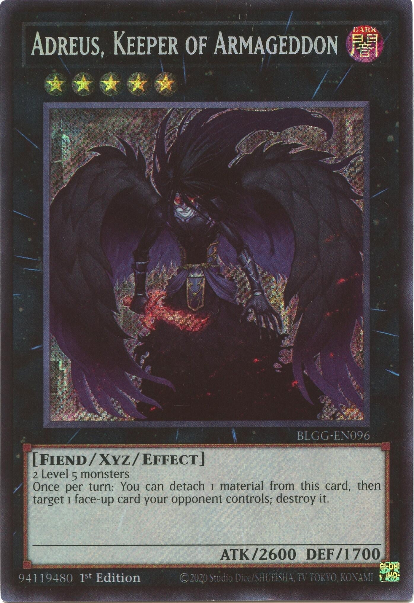 Image for Adreus, Keeper of Armageddon (BLGG-EN096) (Battles of Legend: Glorious Gallery) - YuGiOh