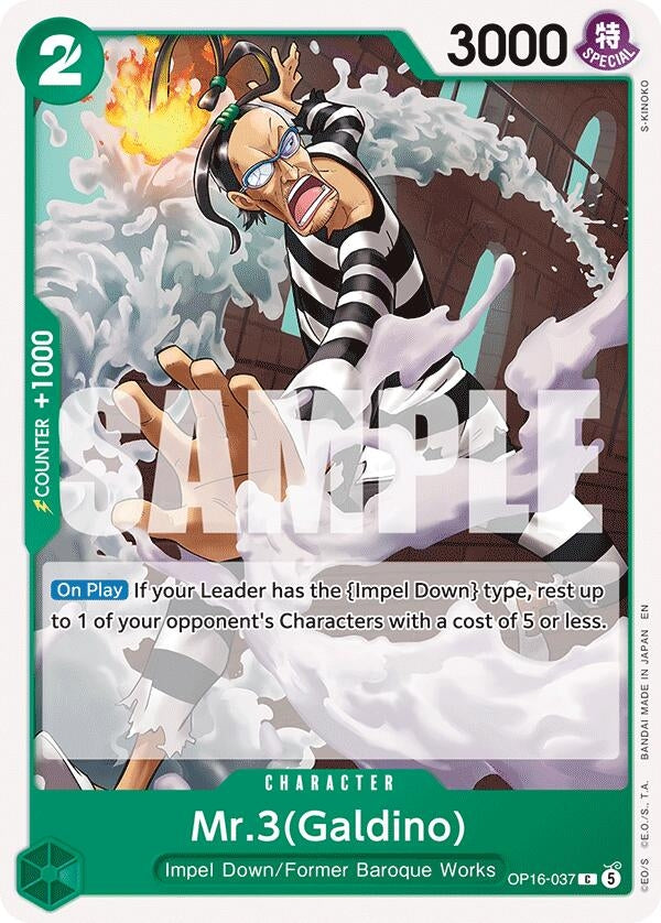 Image for Mr.3(Galdino) (037) (OP16-037) (The Time of Battle) - One Piece Card Game