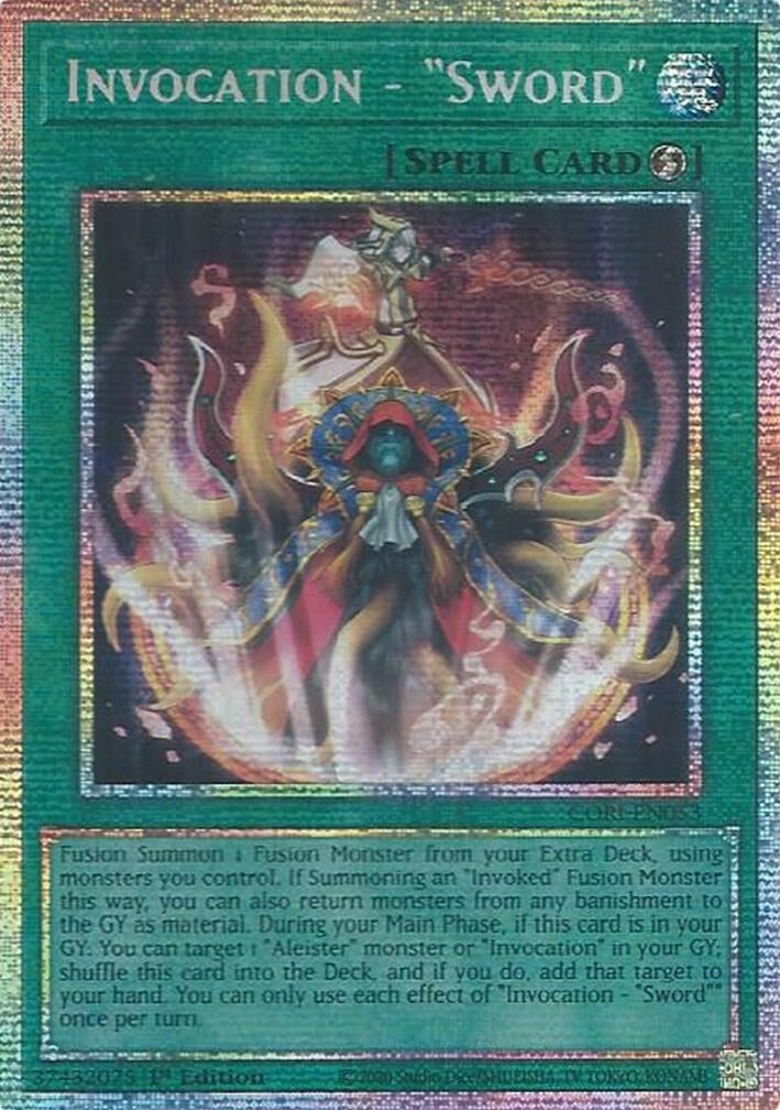Image for Invocation - "Sword" (Starlight Rare) (CORI-EN053) (Chaos Origins) (CORI) - YuGiOh