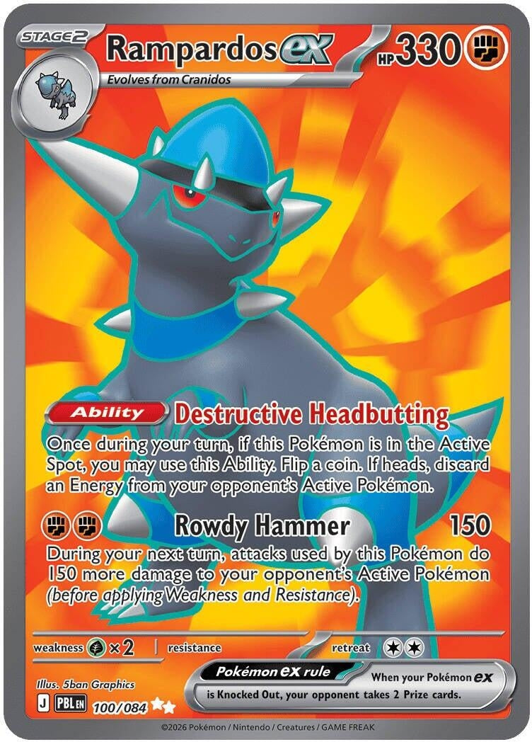 Rampardos ex (100/084) (ME05: Pitch Black) (ME05)