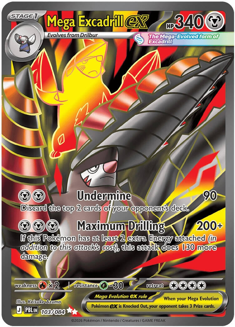 Mega Excadrill ex (103/084) (ME05: Pitch Black) (ME05)