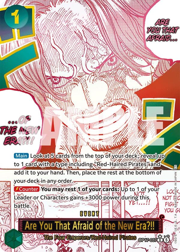 Are You That Afraid of the New Era?! (Alternate Art) (OP17-037) (The World's Strongest Warriors) (OP17)