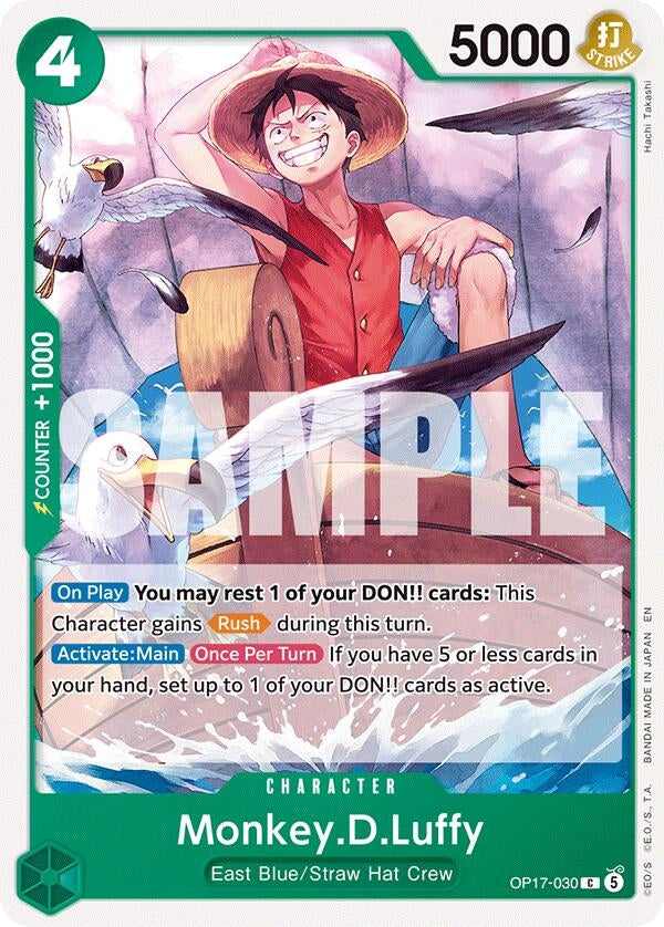 Monkey.D.Luffy (030) (OP17-030) (The World's Strongest Warriors) (OP17)
