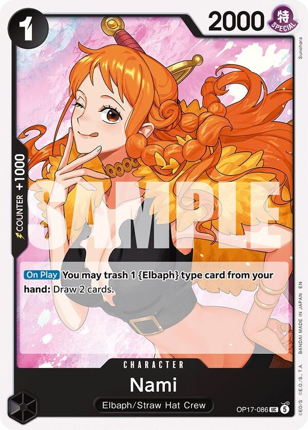 Nami (086) (OP17-086) (The World's Strongest Warriors) (OP17)