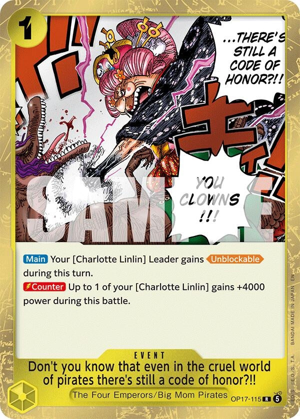 Don't you know that even in the cruel world of pirates there's still a code of honor?!! (OP17-115) (The World's Strongest Warriors) (OP17)