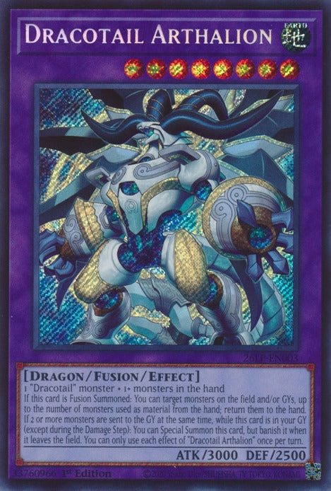 Image for Dracotail Arthalion (Secret Rare) (26LP-EN003) (Limited Pack World Championship 2026) (26LP) - YuGiOh