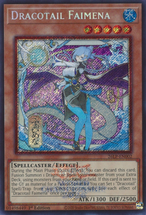 Image for Dracotail Faimena (Emblazoned Alternate Art) (26LP-EN002) (Limited Pack World Championship 2026) (26LP) - YuGiOh