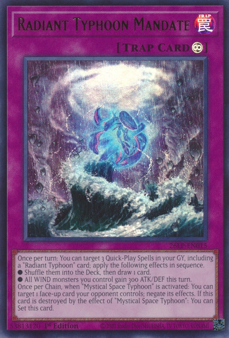 Image for Radiant Typhoon Mandate (26LP-EN015) (Limited Pack World Championship 2026) (26LP) - YuGiOh