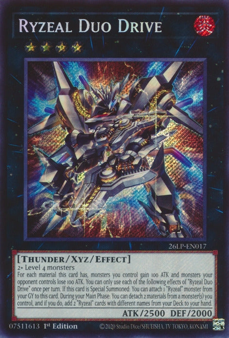 Image for Ryzeal Duo Drive (Secret Rare) (26LP-EN017) (Limited Pack World Championship 2026) (26LP) - YuGiOh
