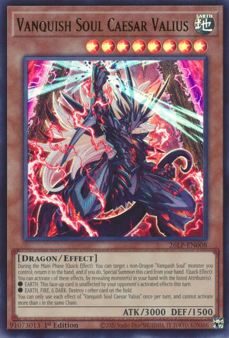 Image for Vanquish Soul Caesar Valius (26LP-EN008) (Limited Pack World Championship 2026) (26LP) - YuGiOh
