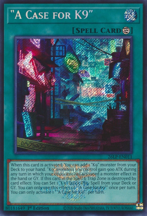 Image for A Case for K9 (Emblazoned Secret Rare) (26LP-EN011) (Limited Pack World Championship 2026) (26LP) - YuGiOh