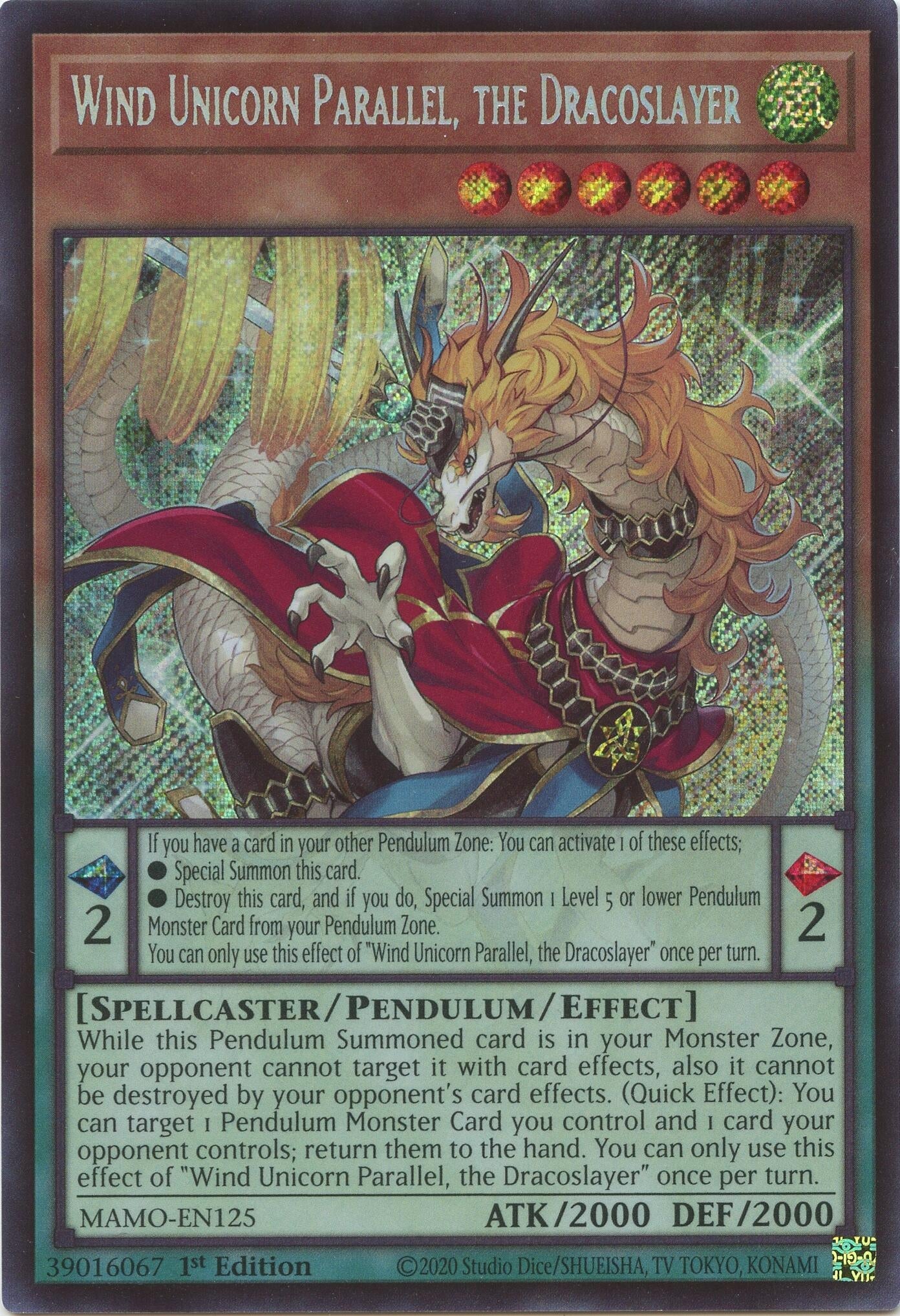 Wind Unicorn Parallel, the Dracoslayer (MAMO-EN125) (Magnificent Monsters) (MAMO)