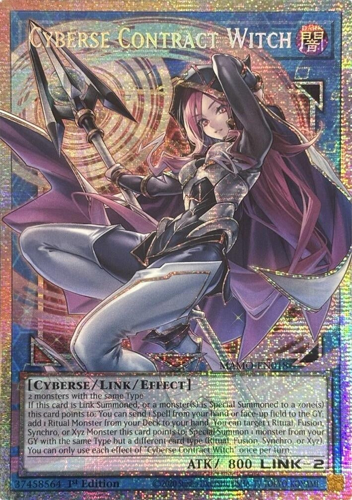 Cyberse Contract Witch (Starlight Rare) (Extended Art) (MAMO-EN018) (Magnificent Monsters) (MAMO)