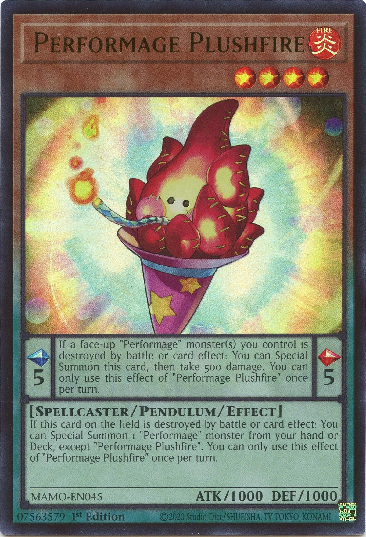 Performage Plushfire (MAMO-EN045) (Magnificent Monsters) (MAMO)