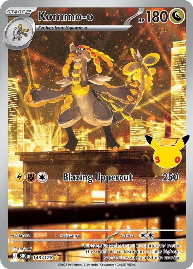 Image for Kommo-o (143/128) (ME: 30th Celebration) (30C) - Pokemon