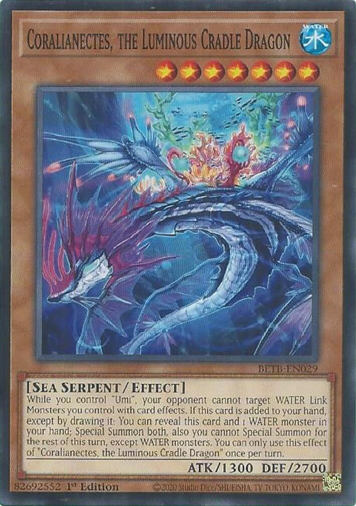 Image for Coralianectes, the Luminous Cradle Dragon (BETB-EN029) (Beyond the Brave) (BETB) - YuGiOh