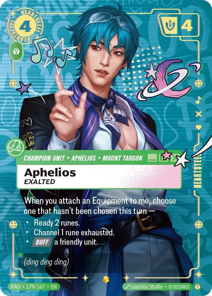 Image for Aphelios, Exalted (Heartsteel Overnumbered) (179/167) (Radiance) (RAD) - Riftbound: League of Legends Trading Card Game