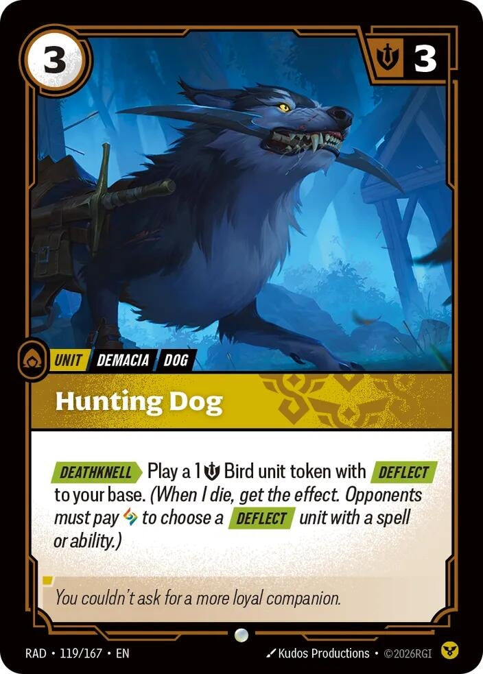 Image for Hunting Dog (119/167) (Radiance) (RAD) - Riftbound: League of Legends Trading Card Game
