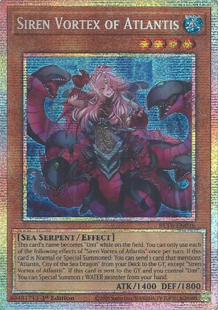 Image for Siren Vortex of Atlantis (Starlight Rare) (BETB-EN016) (Beyond the Brave) (BETB) - YuGiOh