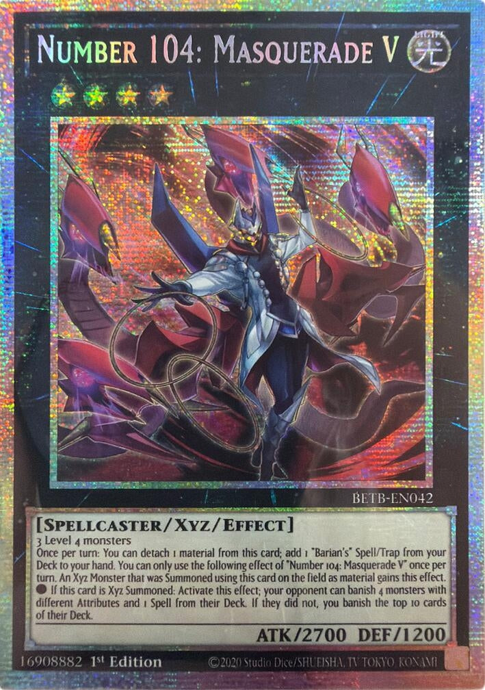 Image for Number 104: Masquerade V (Starlight Rare) (Beyond the Brave) (BETB) - YuGiOh
