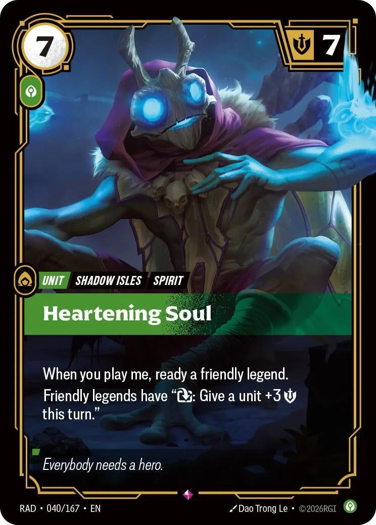 Image for Heartening Soul (040/167) (Radiance) (RAD) - Riftbound: League of Legends Trading Card Game