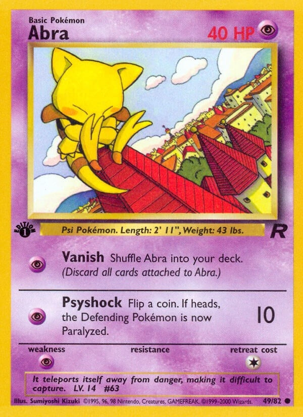 Image for Abra (49/82) (Team Rocket) - Pokemon