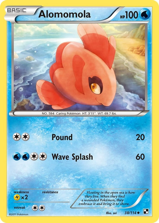 Image for Alomomola (38) (38/114) (Black and White) - Pokemon