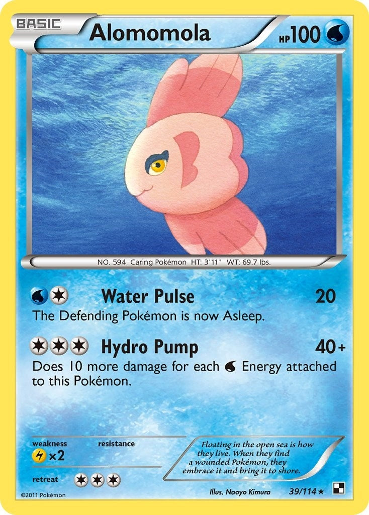 Image for Alomomola (39) (39/114) (Black and White) - Pokemon