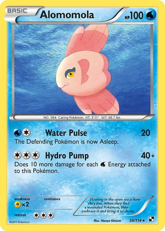 Image for Alomomola (39) (39/114) (Black and White) - Pokemon