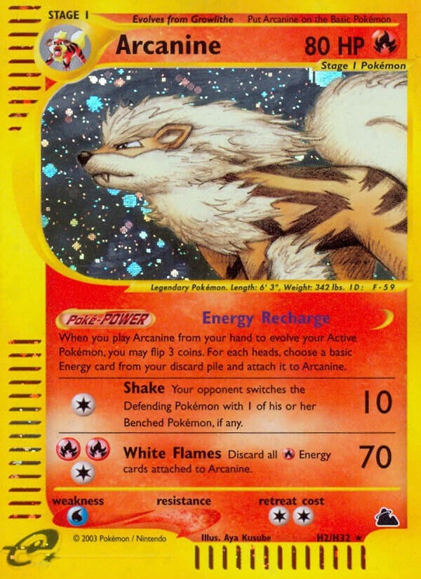 Image for Arcanine (H2) (H02/H32) (Skyridge) - Pokemon