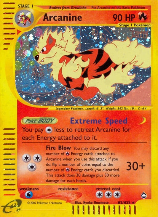 Image for Arcanine (H2) (H02/H32) (Aquapolis) - Pokemon