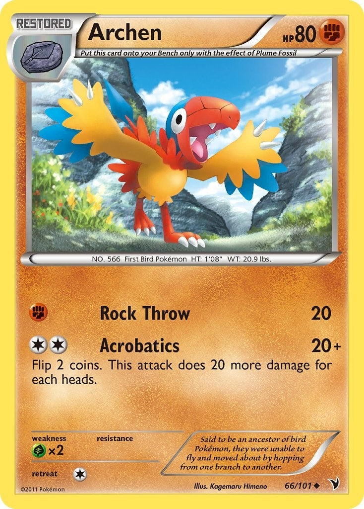 Image for Archen (66/101) (Noble Victories) - Pokemon