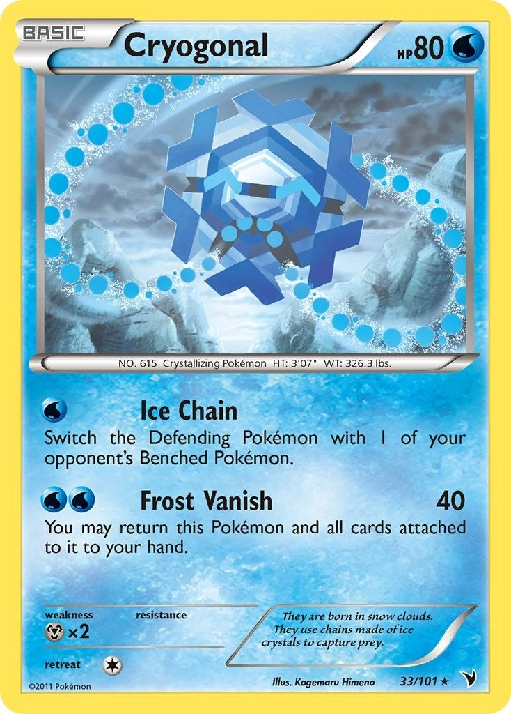 Image for Cryogonal (33) (33/101) (Noble Victories) - Pokemon