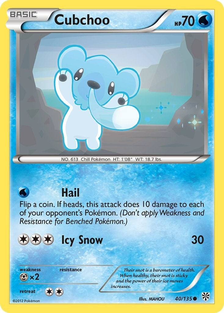 Image for Cubchoo (40/135) (Plasma Storm) - Pokemon