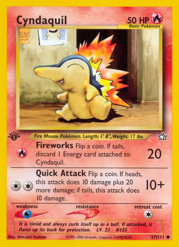 Image for Cyndaquil (57) (057/111) (Neo Genesis) - Pokemon