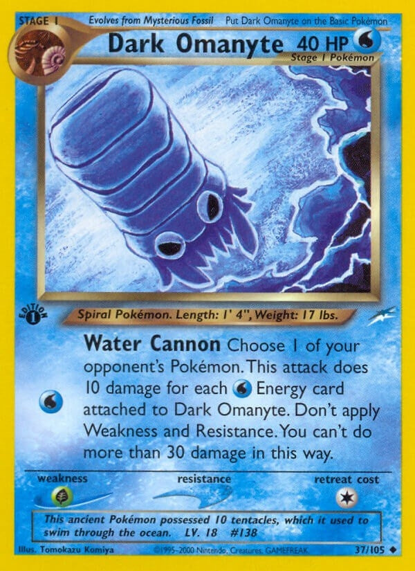 Image for Dark Omanyte (037/105) (Neo Destiny) - Pokemon