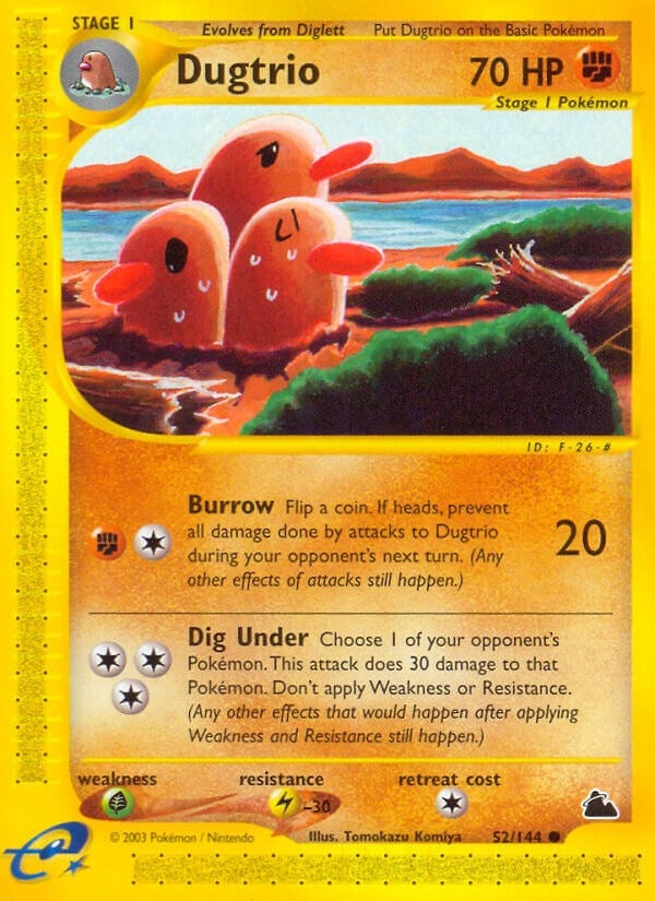 Image for Dugtrio (052/144) (Skyridge) - Pokemon