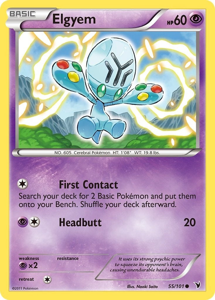 Image for Elgyem (55) (55/101) (Noble Victories) - Pokemon