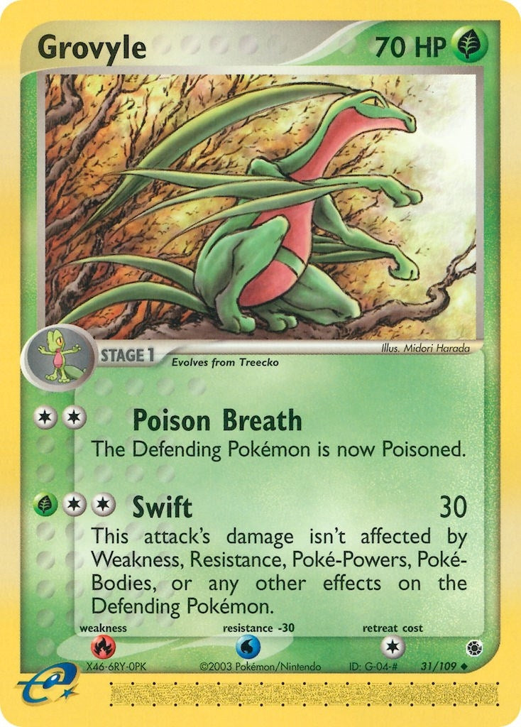 Image for Grovyle (31/109) (Ruby and Sapphire) - Pokemon