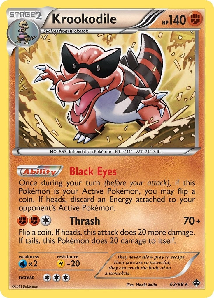 Image for Krookodile (62/98) (Emerging Powers) - Pokemon