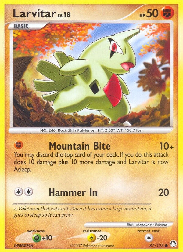 Image for Larvitar (87/123) (Mysterious Treasures) - Pokemon