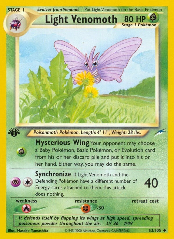 Image for Light Venomoth (053/105) (Neo Destiny) - Pokemon