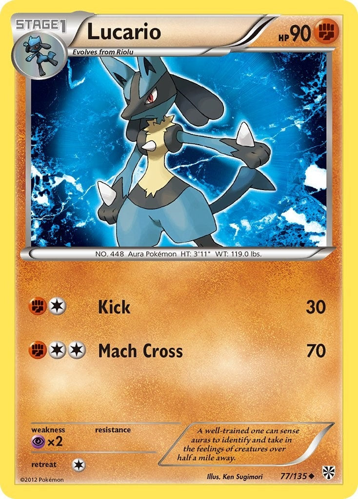 Image for Lucario (77) (77/135) (Plasma Storm) - Pokemon