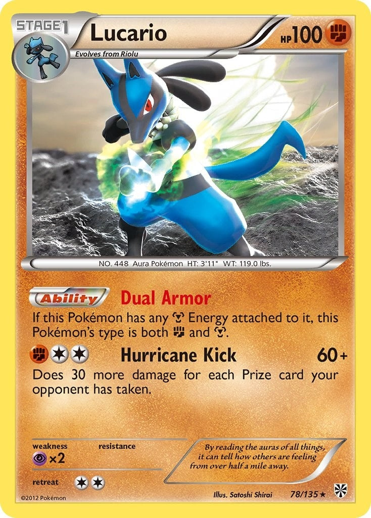 Image for Lucario (78) (78/135) (Plasma Storm) - Pokemon
