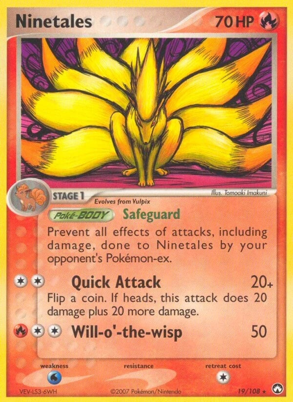Image for Ninetales (19/108) (Power Keepers) - Pokemon