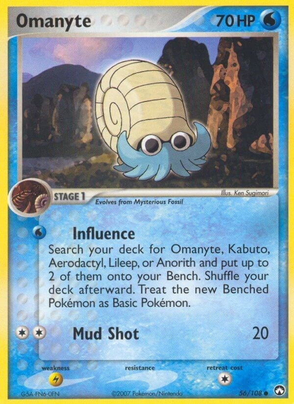 Image for Omanyte (56/108) (Power Keepers) - Pokemon