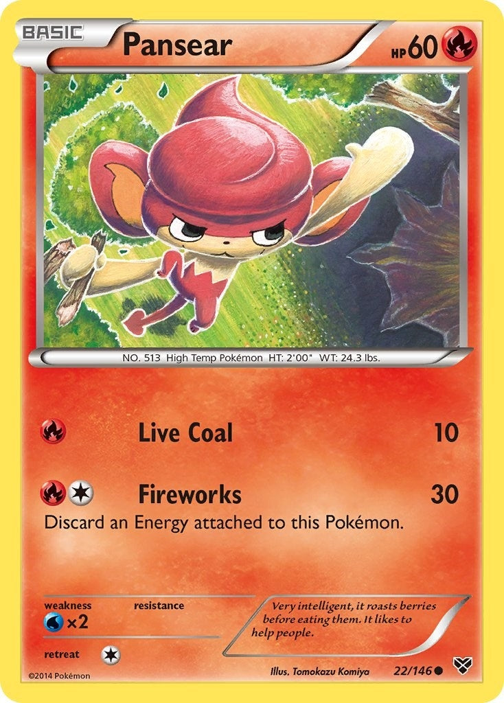 Image for Pansear (22/146) (XY Base Set) - Pokemon