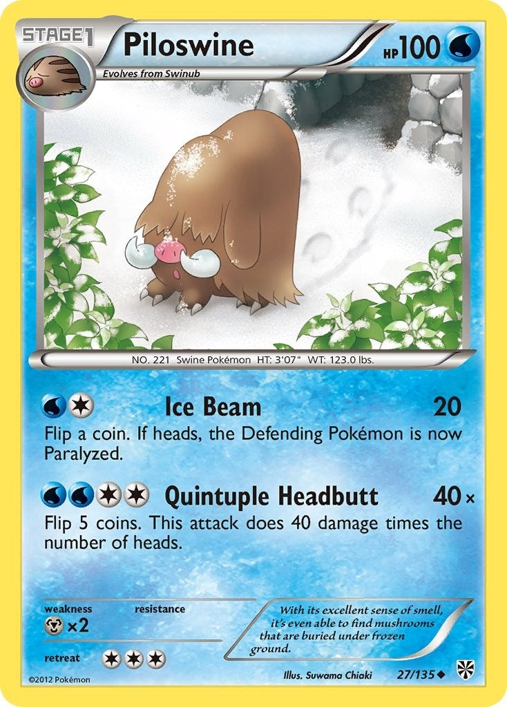 Image for Piloswine (27/135) (Plasma Storm) - Pokemon
