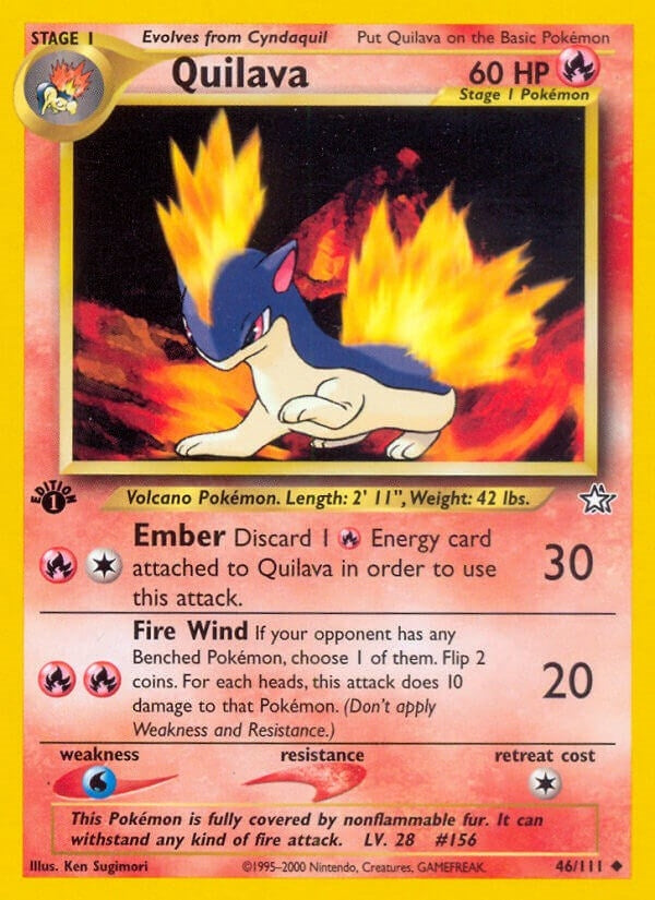 Image for Quilava (46) (046/111) (Neo Genesis) - Pokemon