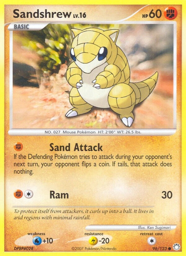 Image for Sandshrew (96/123) (Mysterious Treasures) - Pokemon